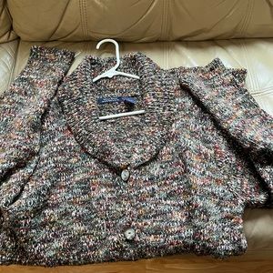 Wind River beating long cardigan Multi color L